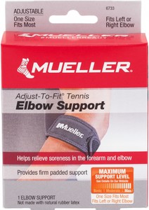 MUELLER Adjust-to-fit tennis elbow support, prúžok na tenisový lakeť s gélovým vankúšikom