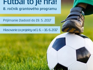 Nadácia Slovenskej sporiteľne vyhlasuje 8. ročník grantového programu Futbal to je hra!