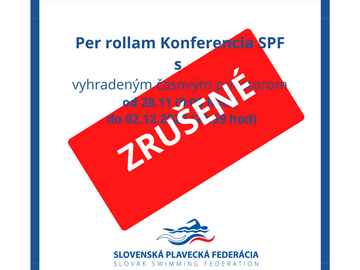 OZNAM - zrušenie Per Rollam hlasovanie Konferencie SPF