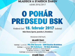 Zimná halová liga žiakov BFZ – O Pohár predsedu BSK - finálová časť