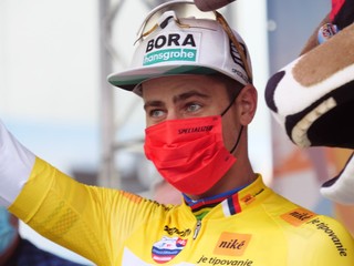 Peter Sagan v žltom drese na Okolo Slovenska 2021.
