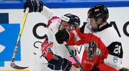 VIDEO: Pozrite si zostrih zápasu Rakúsko - Veľká Británia na MS v hokeji 2022 