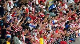 Fanúšikovia Chorvátska počas MS vo futbale 2022.