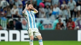 Lionel Messi sa teší po strelenom góle v zápase Holandsko - Argentína vo štvrťfinále MS vo futbale 2022.