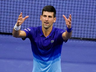 Novak Djokovič na US Open 2021.