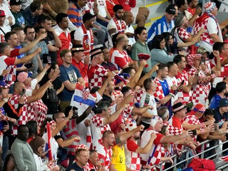 Fanúšikovia Chorvátska počas MS vo futbale 2022.