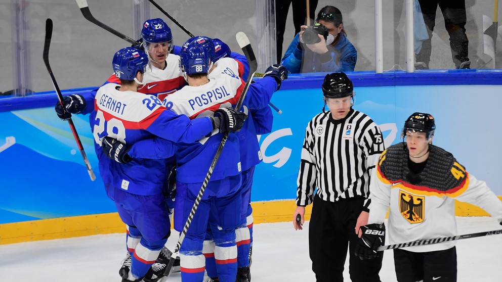 Slovensko - Nemecko: Slovenskí hokejisti vyhrali play off o štvrťfinále na ZOH 2022 v Pekingu (výsledok).