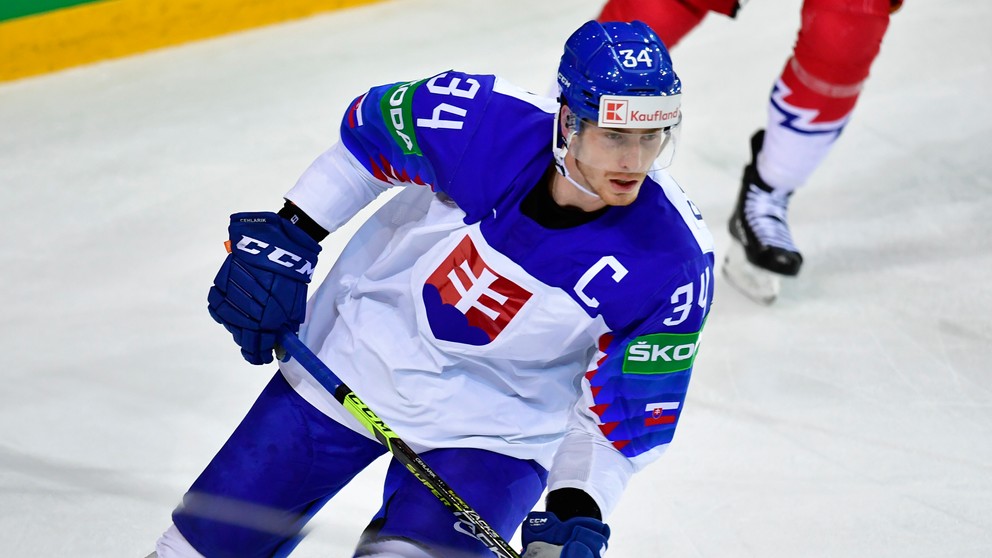 Peter Cehlárik, najproduktívnejší hráč Slovenska na MS v hokeji 2021.