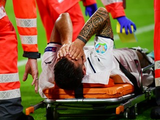 Leonardo Spinazzola plakal po vážnom zranení vo štvrťfinále Belgicko - Taliansko na ME vo futbale (EURO 2020 / 2021).