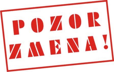 Zmeny v obsadení R a DZ na 09.-10.06.2018