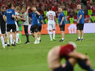 Momentka po zápase Česko - Dánsko na ME vo futbale (EURO 2020 / 2021).