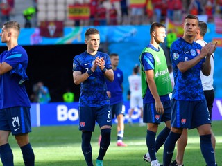 Slováci po zápase Slovensko - Španielsko na ME vo futbale (EURO 2020 / 2021).