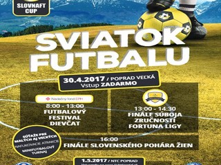 V Poprade  30. apríla celodenný sviatok futbalu