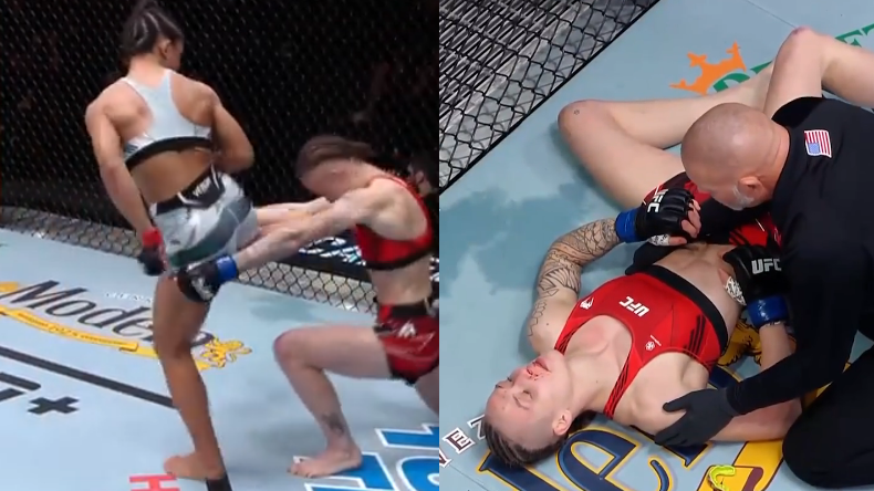 VIDEO: Bývala šampiónka Oktagonu padla. Jej debut v UFC ukončil brutálny kop