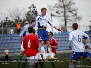 V prvom z dvojice zápasov zdolal tím SR "17" rovesníkov z Maďarska 1:0