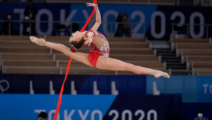Ruská gymnastka Dina Averinová.