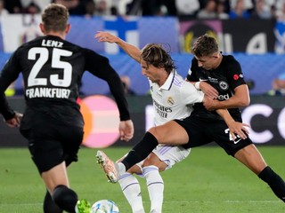 Momentka zo zápasu Real Madrid vs. Eintracht Frankfurt. 