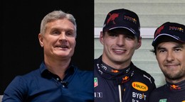 David Coulthard, Max Verstappen a Sergio Pérez.