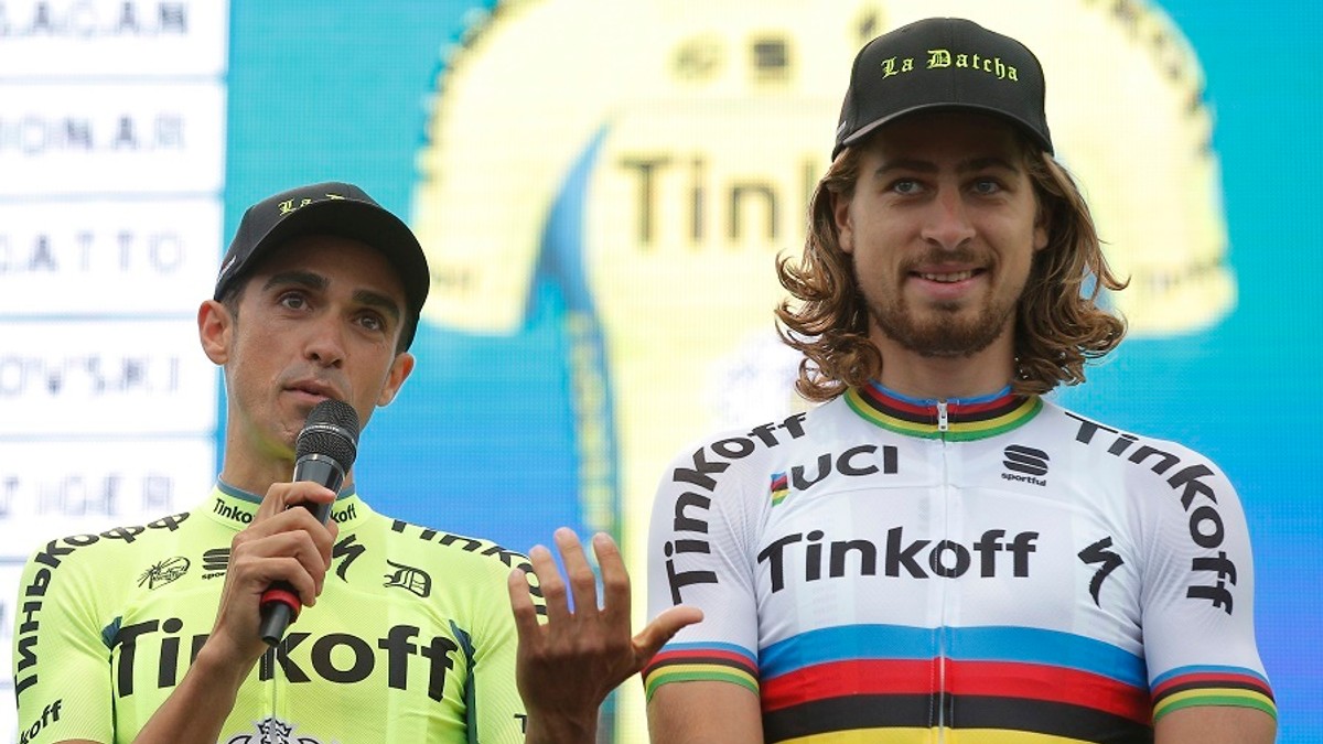 Contador (vľavo) a Sagan sú lídrami svojho tímu.