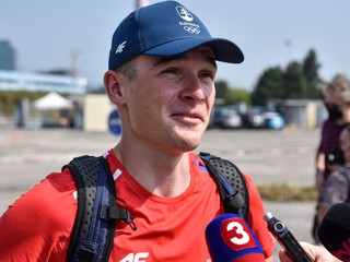 Slovenský cyklista Lukáš Kubiš pred odletom na OH v Tokiu 2020. 