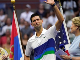 Novak Djokovič po finále US Open 2021.