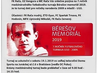 Pozvánka na Bérešov memoriál 2019