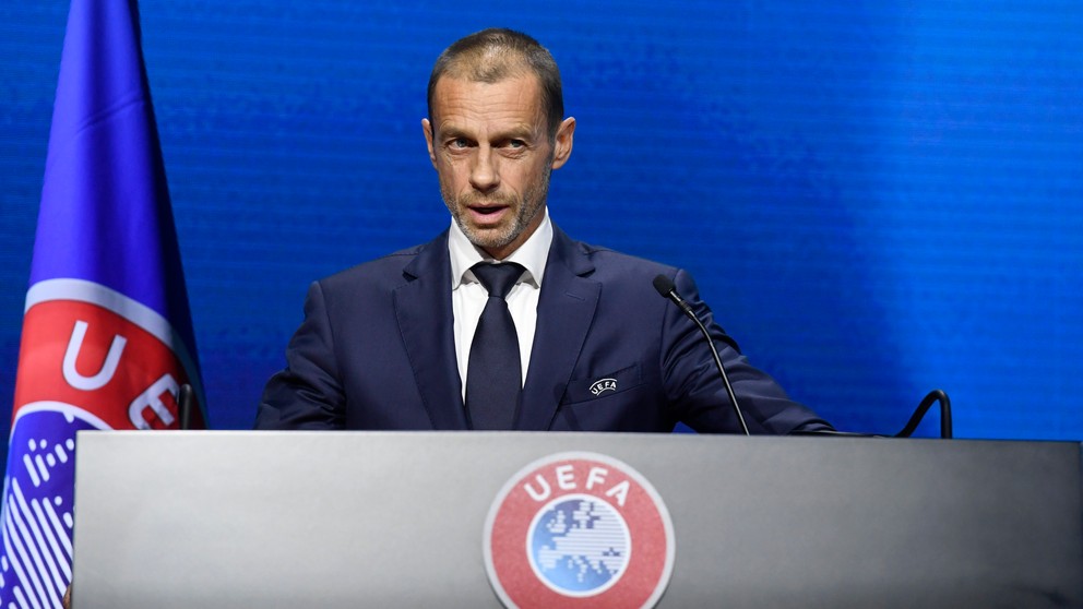 Prezident Európskej futbalovej únie (UEFA) Aleksander Čeferin.