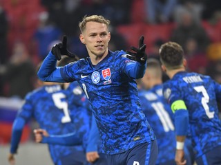 Ondrej Duda v drese slovenskej reprezentácie.