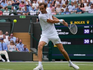 Daniil Medvedev počas Wimbledonu 2021.