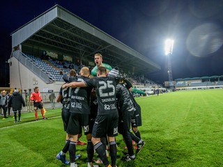 Radosť hráčov SK Dynamo České Budějovice.
