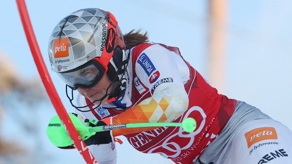 Petra Vlhová met the starting number in the 1st round of the giant slalom in Killington