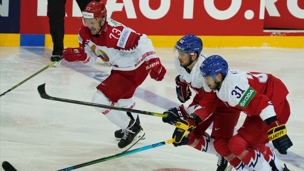 Česko - Bielorusko na MS v hokeji 2021.