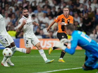 Momentka zo zápasu Real Madrid - Šachtar Doneck.
