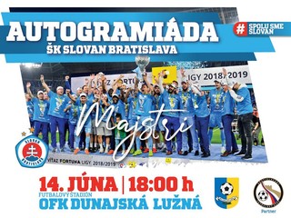 Autogramiáda Majstrov SR vo futbale ŠK SLOVAN Bratislava