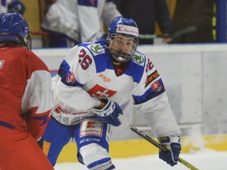 Mladý hokejista Servác Petrovský.