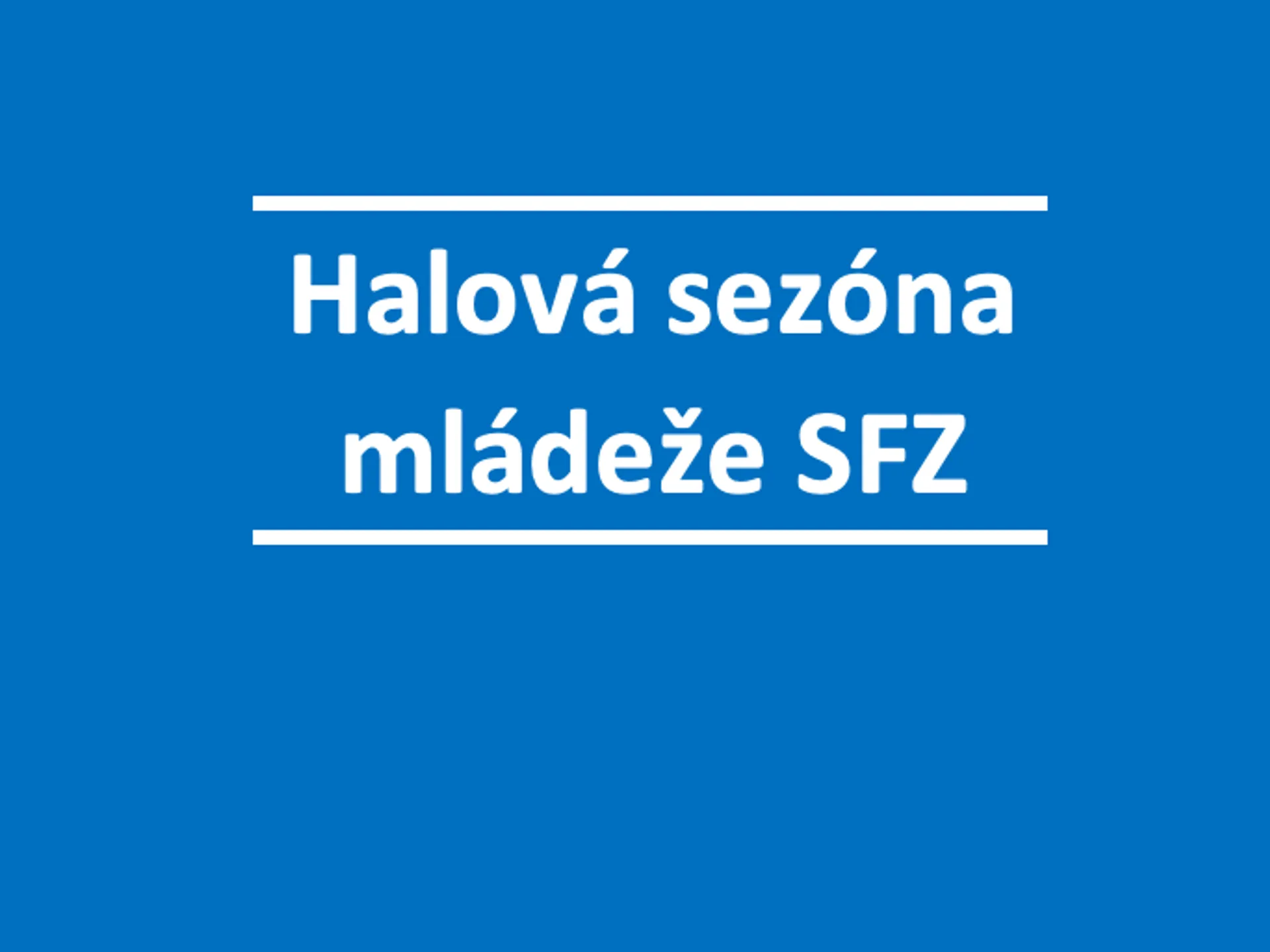 Halová sezóna mládeže
