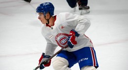 Filip Mešár na prípravnom kempe Montrealu Canadiens.