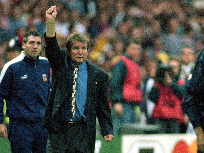 Dušan Uhrin ako tréner Česka vo finále ME vo futbale 1996. 