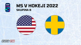 Online prenos: USA - Švédsko dnes na MS v hokeji 2022 (LIVE)