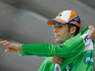 Oscar Freire získal zelený dres na TdF v roku 2008.