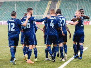 Slovan zvládol zápas v Žiline a oslavuje zisk majstrovského titulu