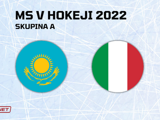Kazachstan - Taliansko, ONLINE prenos zo zápasu na MS v hokeji 2022.