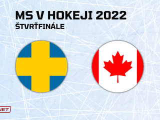 Švédsko - Kanada, ONLINE prenos zo štvrťfinále na MS v hokeji 2022.