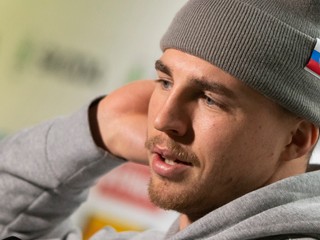 Slovenský útočník Kristián Pospíšil počas MS v hokeji 2022.