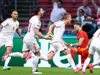 Dánski futbalisti v osemfinále EURO 2020 / 2021.