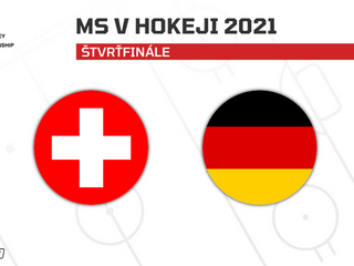 Švajčiarsko - Nemecko: ONLINE zo štvrťfinále MS v hokeji 2021
