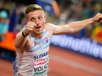 Ján Volko po finále v behu na 100 m na ME v Mníchove.
