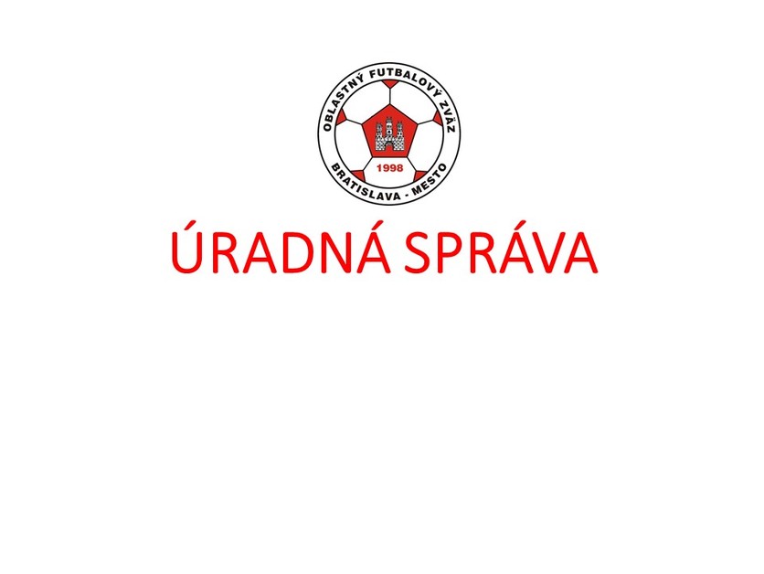 Úradná správa ObFZ Bratislava-mesto č.43 2021/2022 zo dňa 24.06.2022