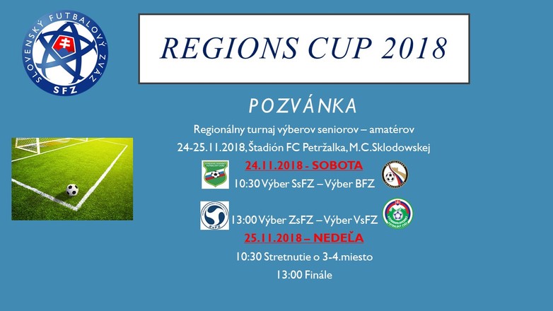 Víťazom Regions cup 2018 po penaltovom rozstrele výber ZsFZ