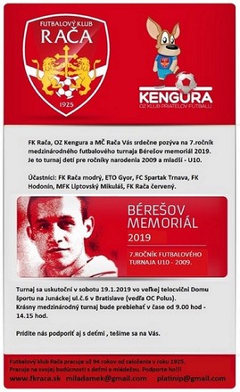 Pozvánka na Bérešov memoriál 2019
